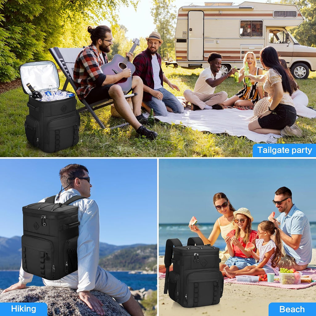 Large 60 Can Insulated Waterproof Leakproof Cooler Backpack