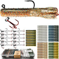 Tube Lures Jig Heads Hooks Tube Baits Worms for Bass Fishing