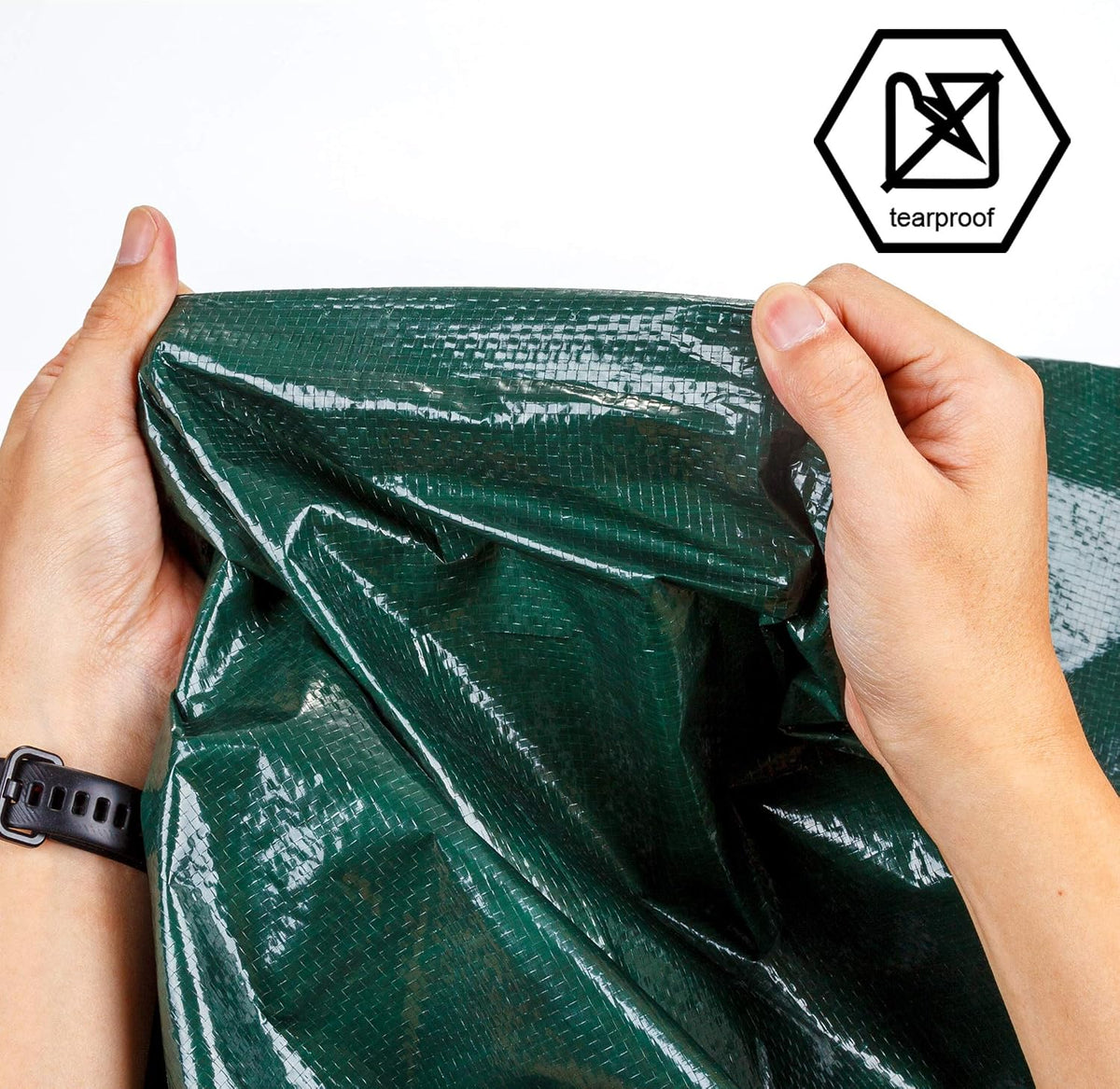 CARTMAN 10x12Ft Multipurpose Waterproof Poly Tarp Cover 8 Mil, Green