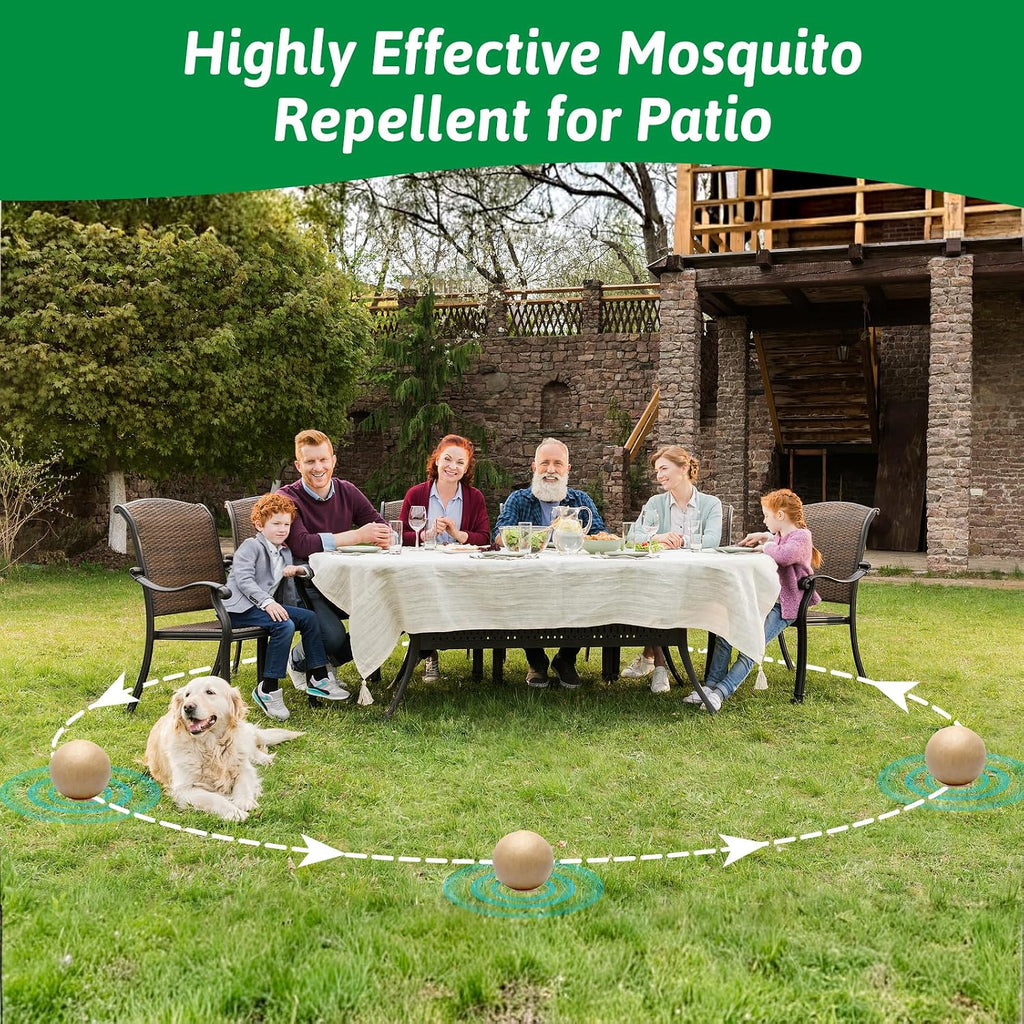 Natural Mosquito Repellent Outdoor Patio Pills, Peppermint Oil 10 Pcs Natural Mosquito Repellant Balls, Safe for Kids &amp; Pets, Bug Deterrent for Home &amp; Patio, Keep Mosquitoes Camping Travel Fishing