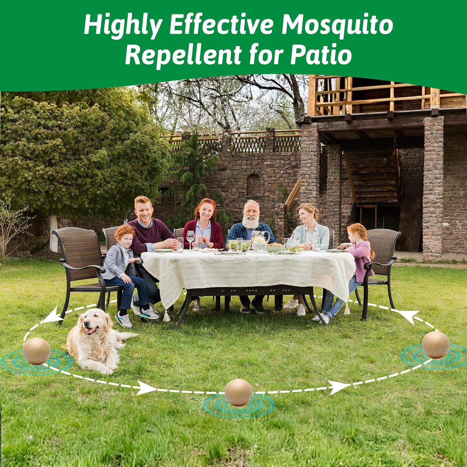 Natural Mosquito Repellent Outdoor Patio Pills, Peppermint Oil 10 Pcs Natural Mosquito Repellant Balls, Safe for Kids &amp; Pets, Bug Deterrent for Home &amp; Patio, Keep Mosquitoes Camping Travel Fishing