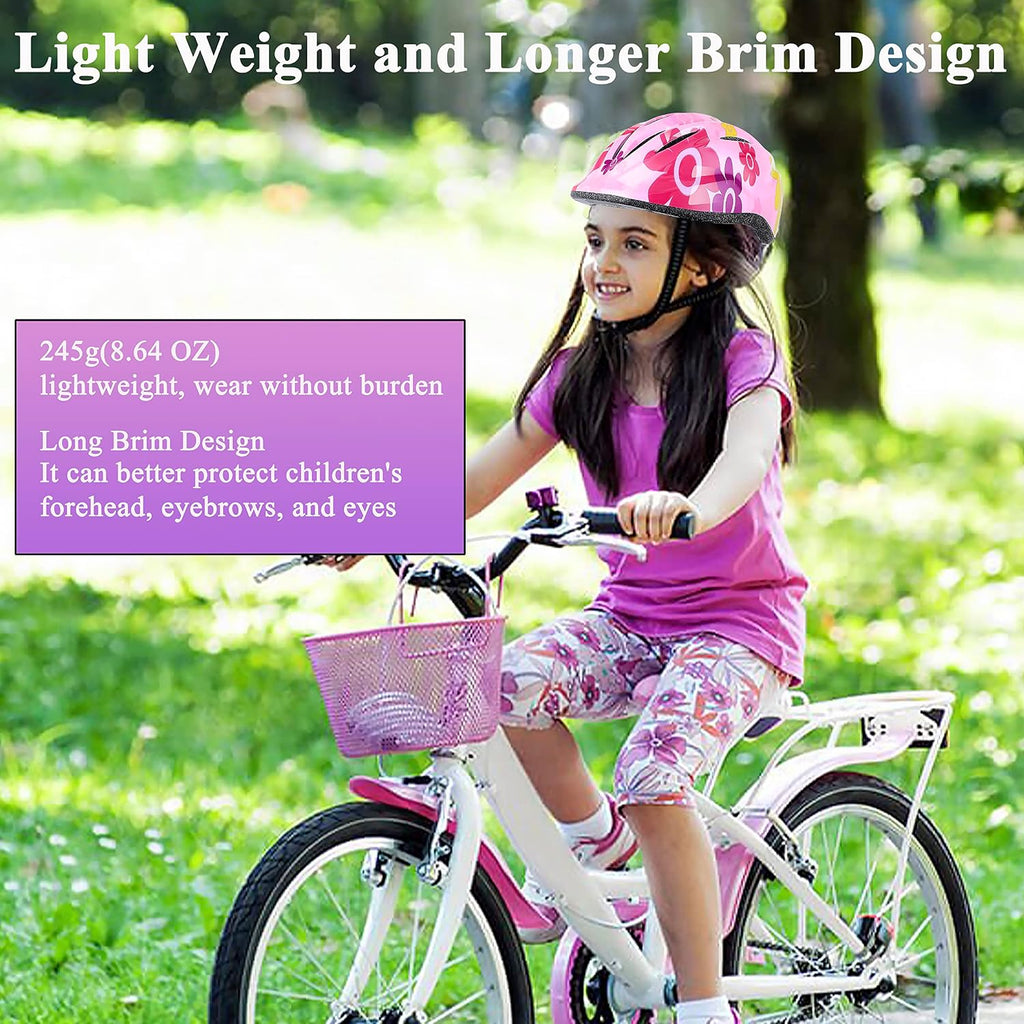 Lamsion Kids Helmet Adjustable Protective Gear Set for Ages 3-8 Girls Boys