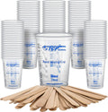 TCP Global 10 oz. (300ml) Graduated Plastic Mixing Cups - Box of 100
