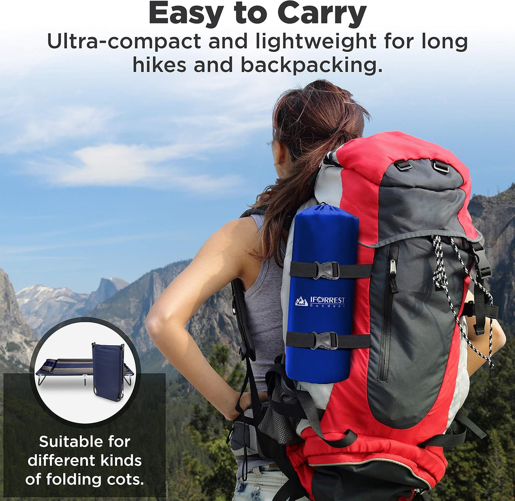 IFORREST Camping Pad with Armrest & Pillow - Self-Inflating Air Mattress, Rollover Protection, Ultra-Comfortable Mat, Lightweight for Tent, Cot, Backpacking(XL)