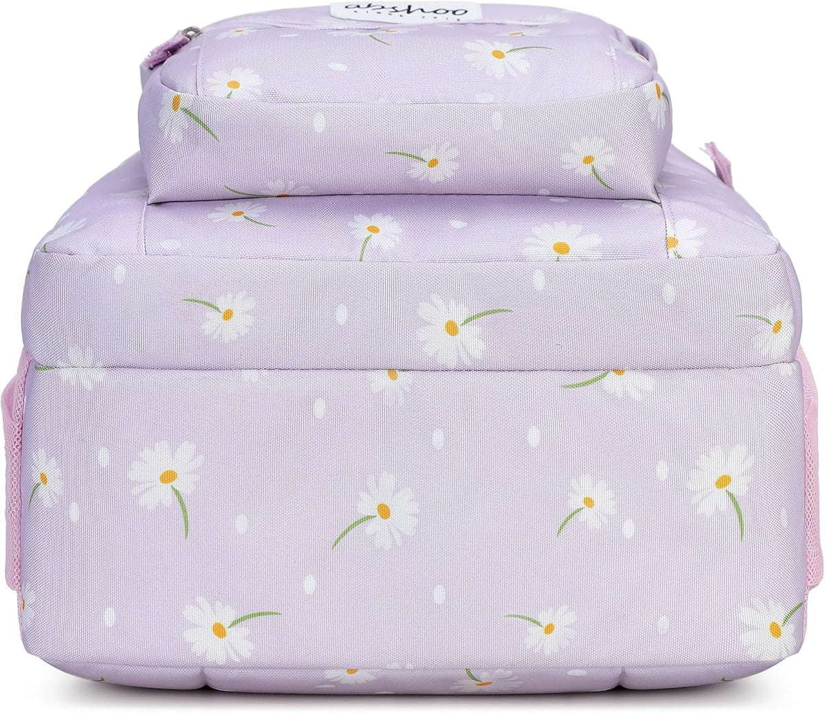abshoo Classical Basic Daisy Womens School Backpack For College Teen Girls Water Resistant Bookbag (Daisy Purple)