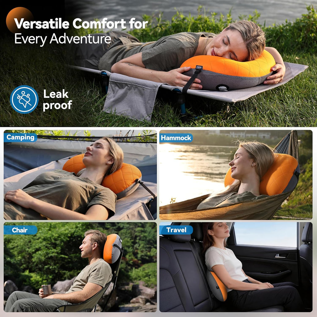 MARCHWAY Ultralight Compact Inflatable Camping Pillow with Washable Cover