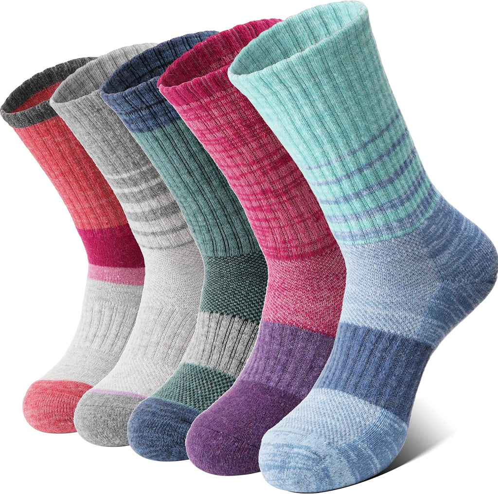 Anlisim Merino Wool Hiking Running Socks for Women, Boot Work Crew Socks