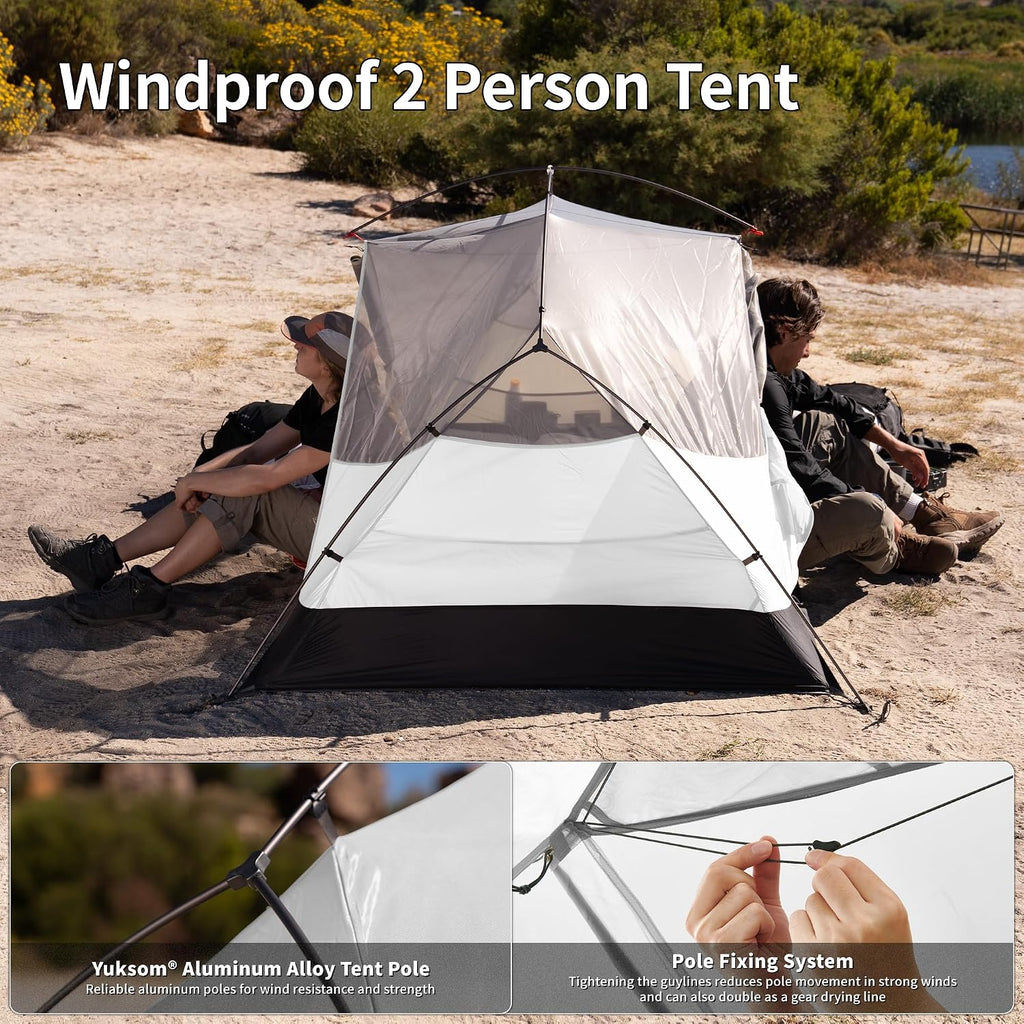 Naturehike Mongar Upgraded 1/2/3 Person Backpacking Tent,Waterproof Lightweight Camping Tent with Footprint