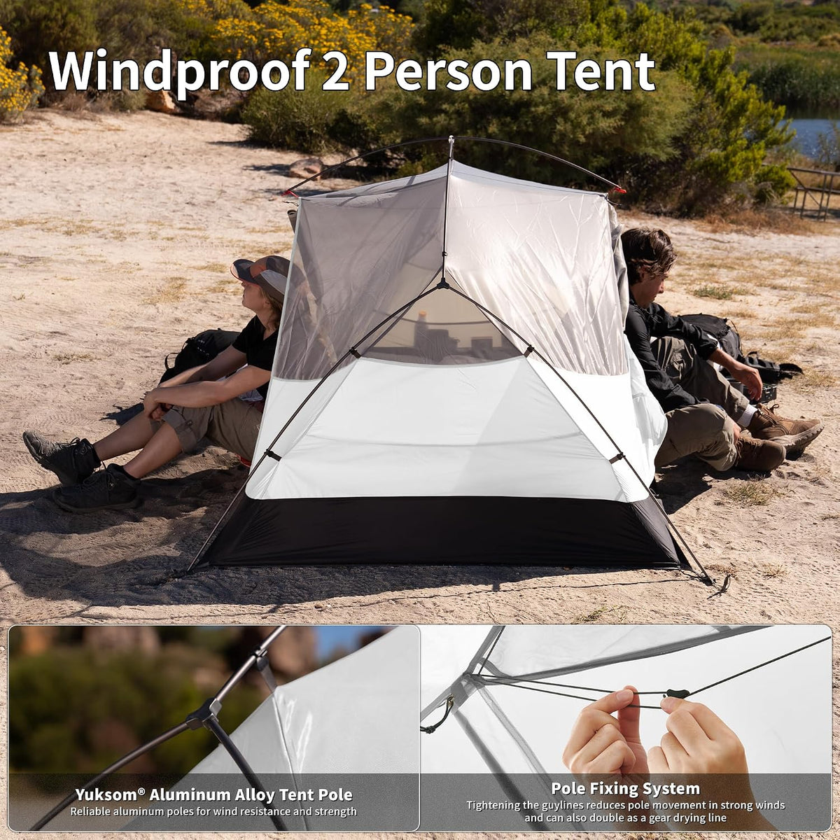 Naturehike Mongar Upgraded 1/2/3 Person Backpacking Tent,Waterproof Lightweight Camping Tent with Footprint