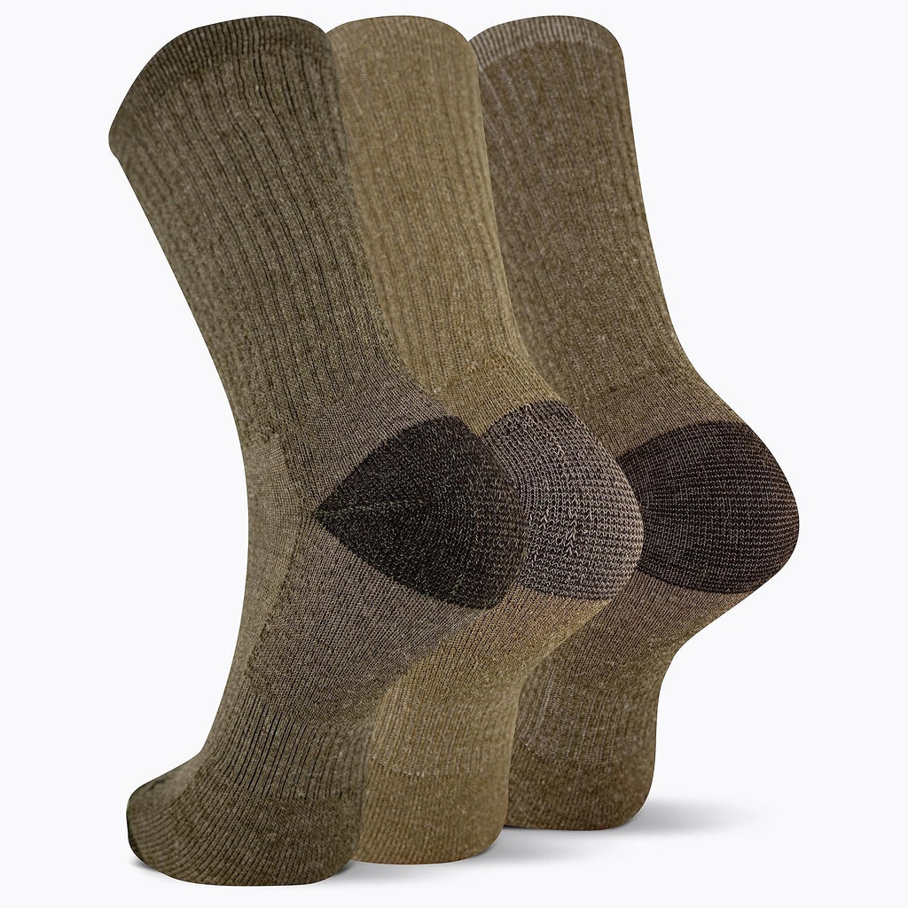 Merrell Unisex Adult Men's and Women's Wool Everyday Hiking Crew Socks - 3 & 6 Pairs - Cushioned Moisture Wicking
