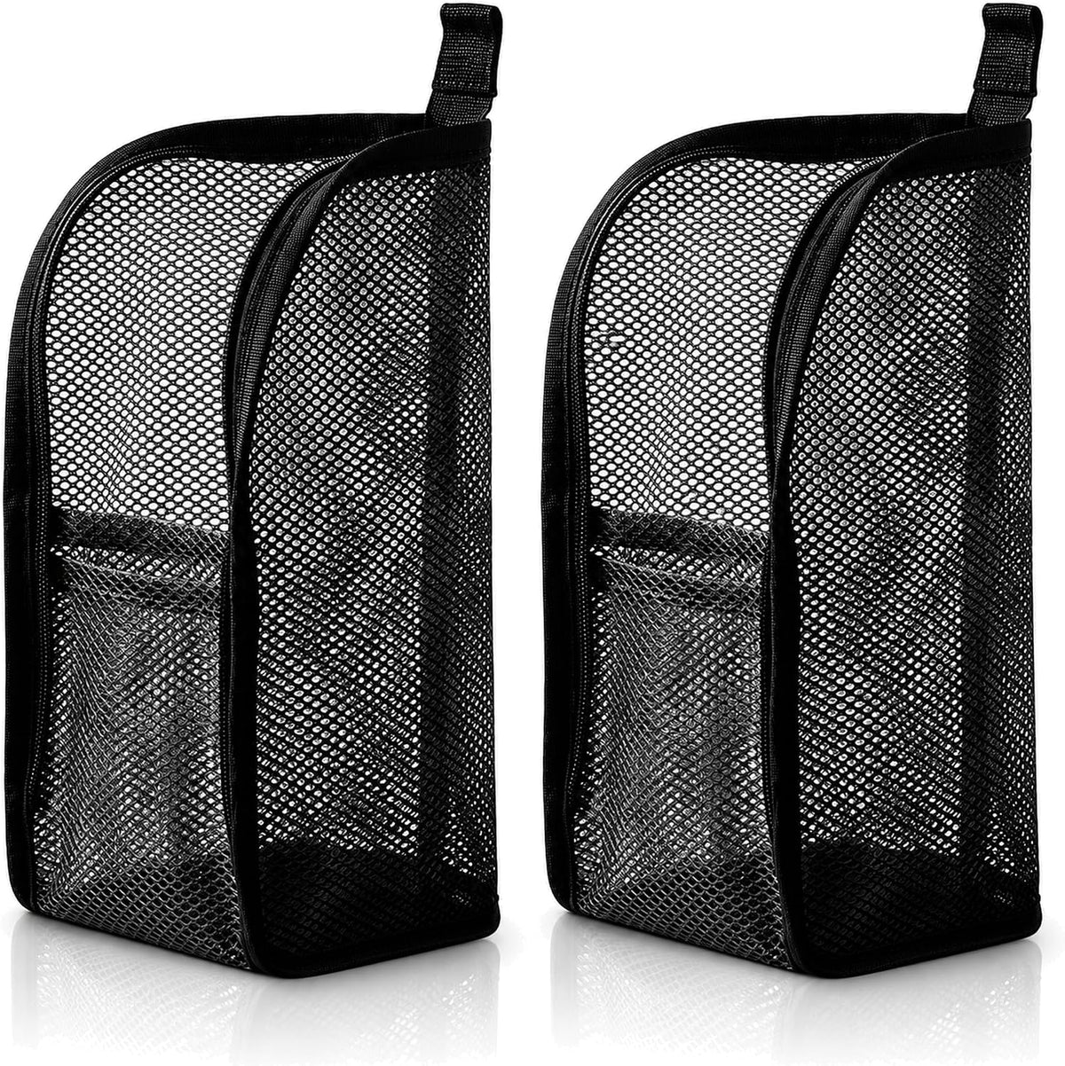 Upgrade Portable Lightweight Travel Toiletry Bag, 2026 New Standing Toiletry Bag EVA Large Capacity Mesh Travel Storage Bag, Foldable Hanging Makeup Bag Cosmetic Organiser Storage (2, Black)