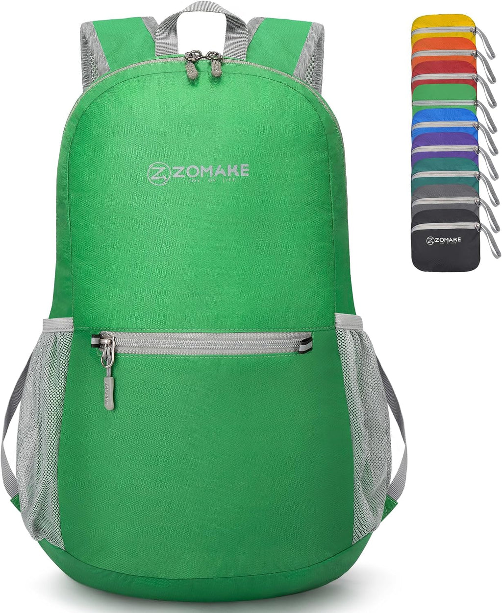 ZOMAKE Lightweight Packable Backpack, Foldable Small Travel Day Pack | 10/15/20L Water Resistant Hiking Backpacks for Women Men, Multiple Pockets, Breathable Shoulder Strap, Everyday Carry