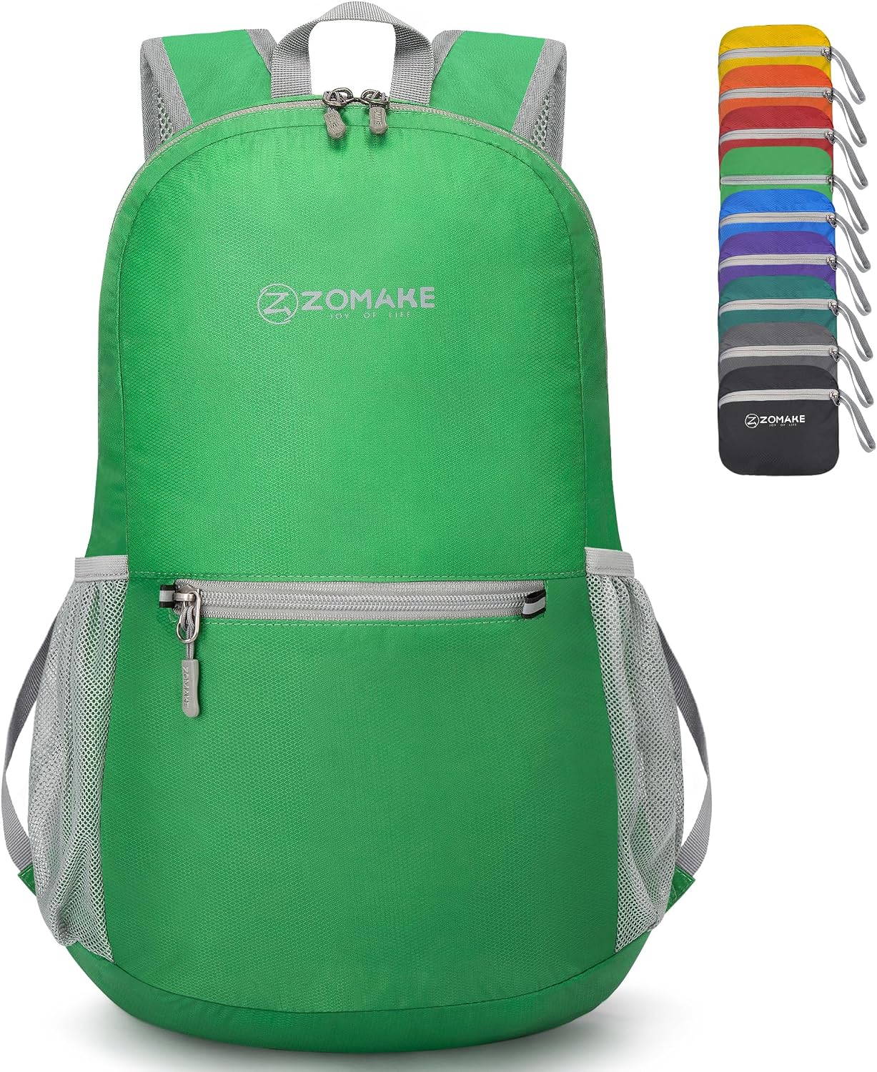 ZOMAKE Lightweight Packable Backpack, Foldable Small Travel Day Pack | 10/15/20L Water Resistant Hiking Backpacks for Women Men, Multiple Pockets, Breathable Shoulder Strap, Everyday Carry