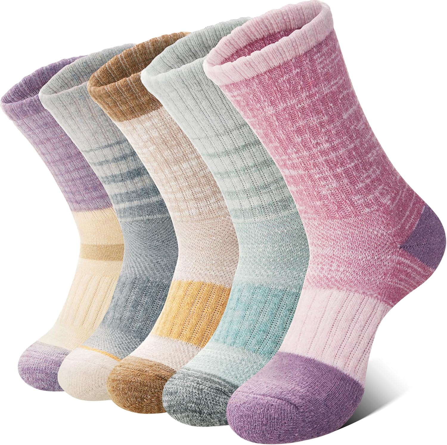 Anlisim Merino Wool Hiking Running Socks for Women, Boot Work Crew Socks