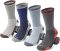 Wool Hiking Socks for Men - Women Lightweight Crew Merino Wool Socks with Cushion for Camping Hunting Work,4 pack