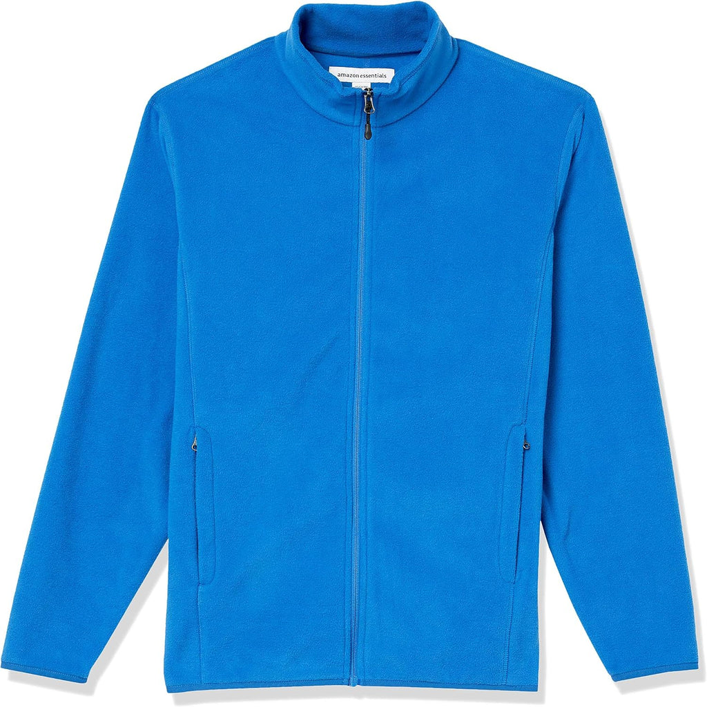Amazon Essentials Men's Full-Zip Polar Fleece Jacket with Zippered Pockets for Cold Outdoor Weather (Available in Big & Tall)