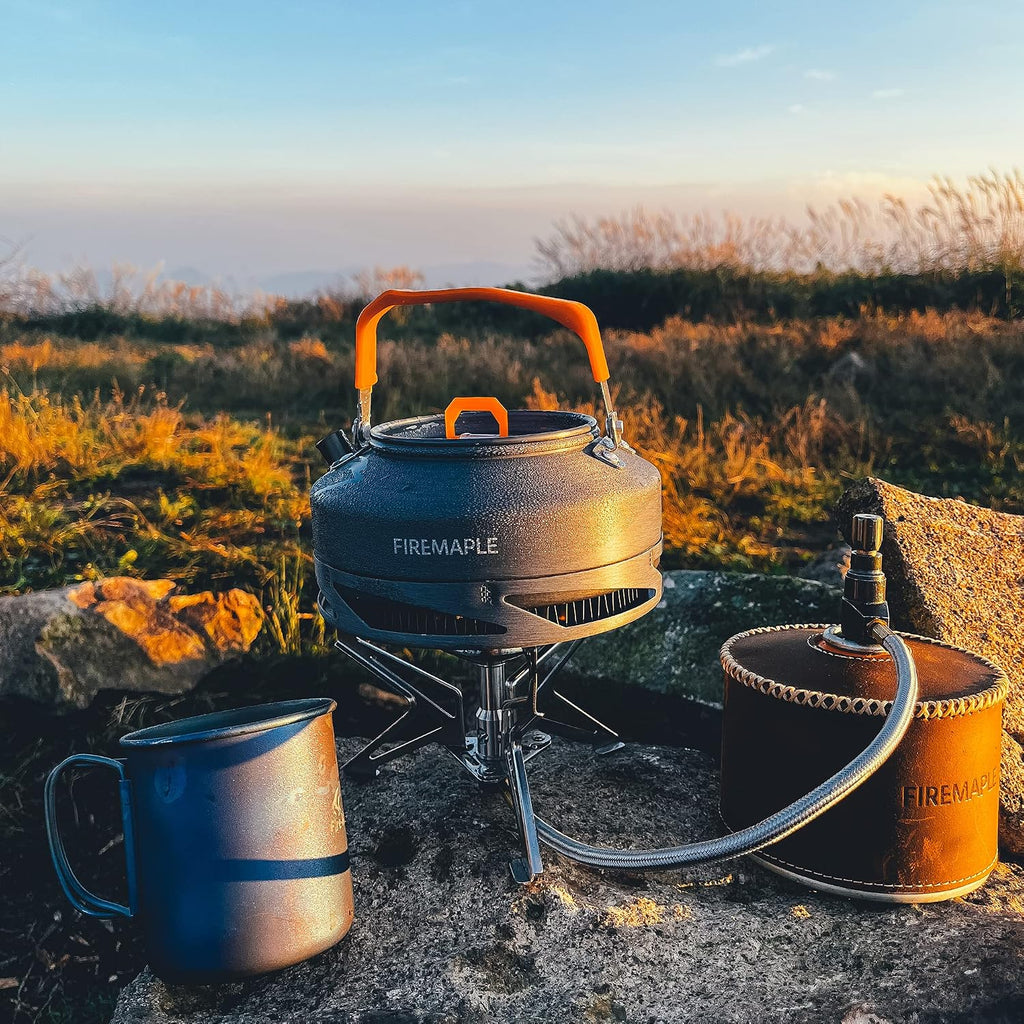 Fire-Maple Feast Outdoor Camping Cookware, Pot and Pan Set Stackable Kit