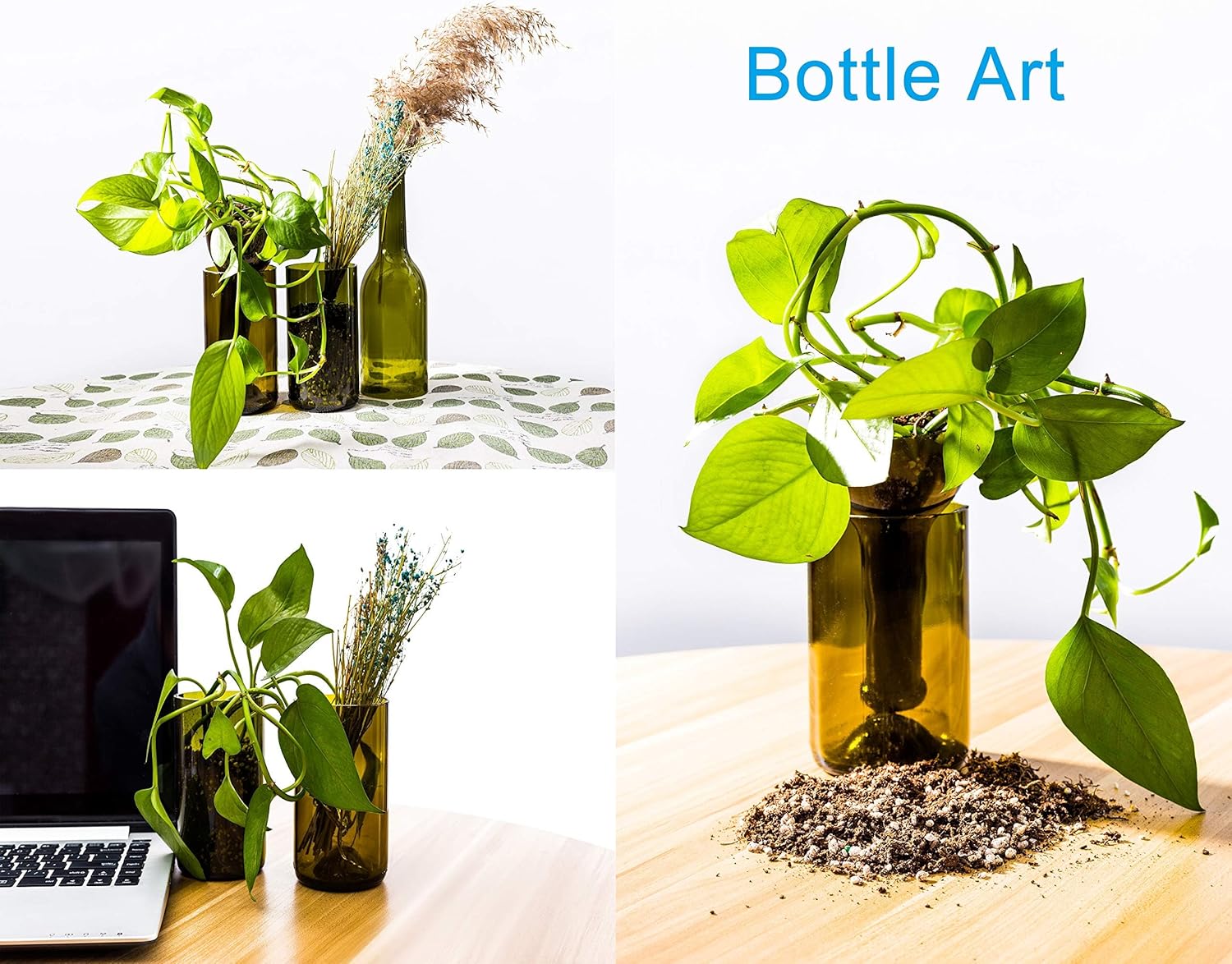 Glass Bottle Cutter, Upgraded Bottle Cutting Tool Kit for Round Bottles
