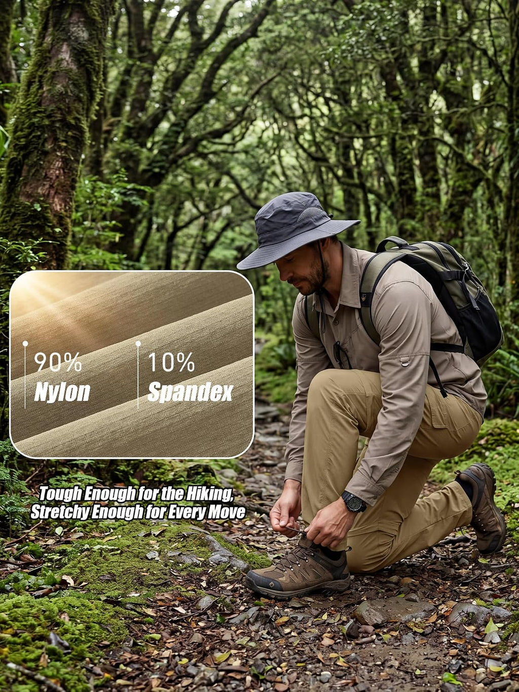 Men’s Safari Lightweight Convertible Hiking Pants