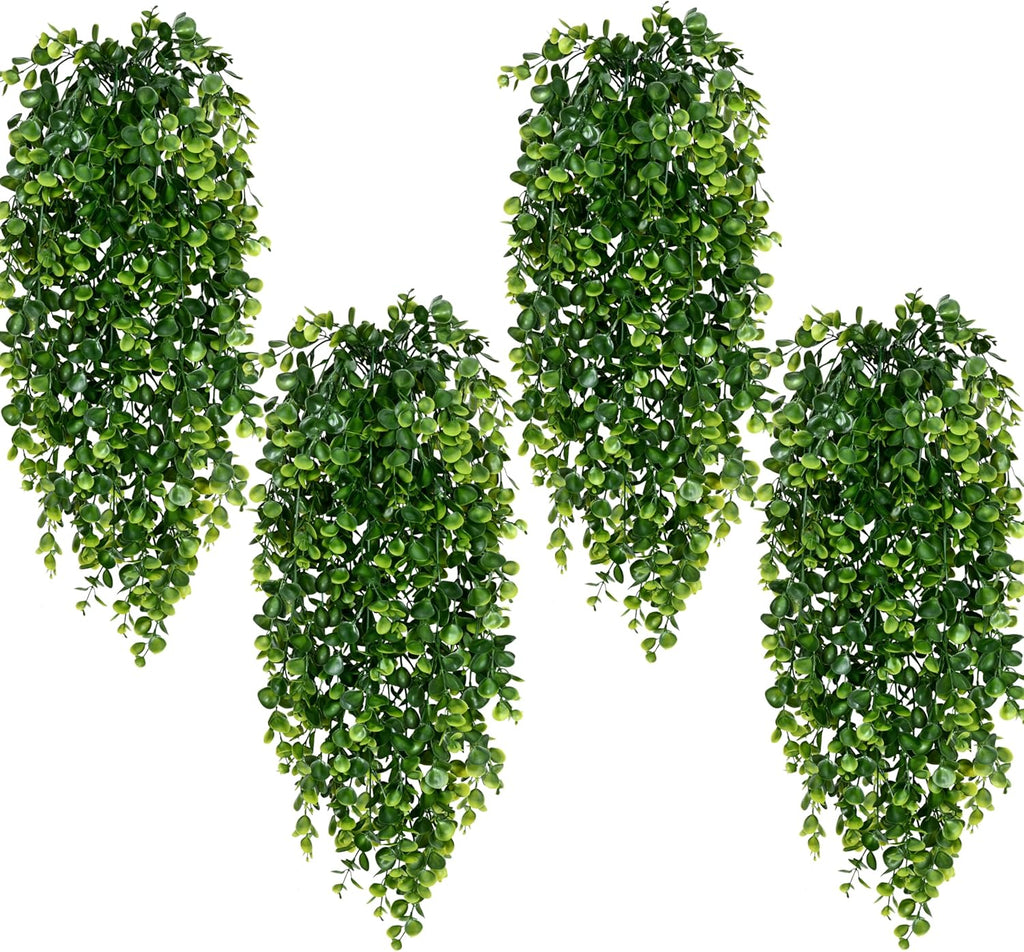 Waipfaru 4Pcs Fake Hanging Plants 2.7FT Fake Plants Fake Vines Greenery