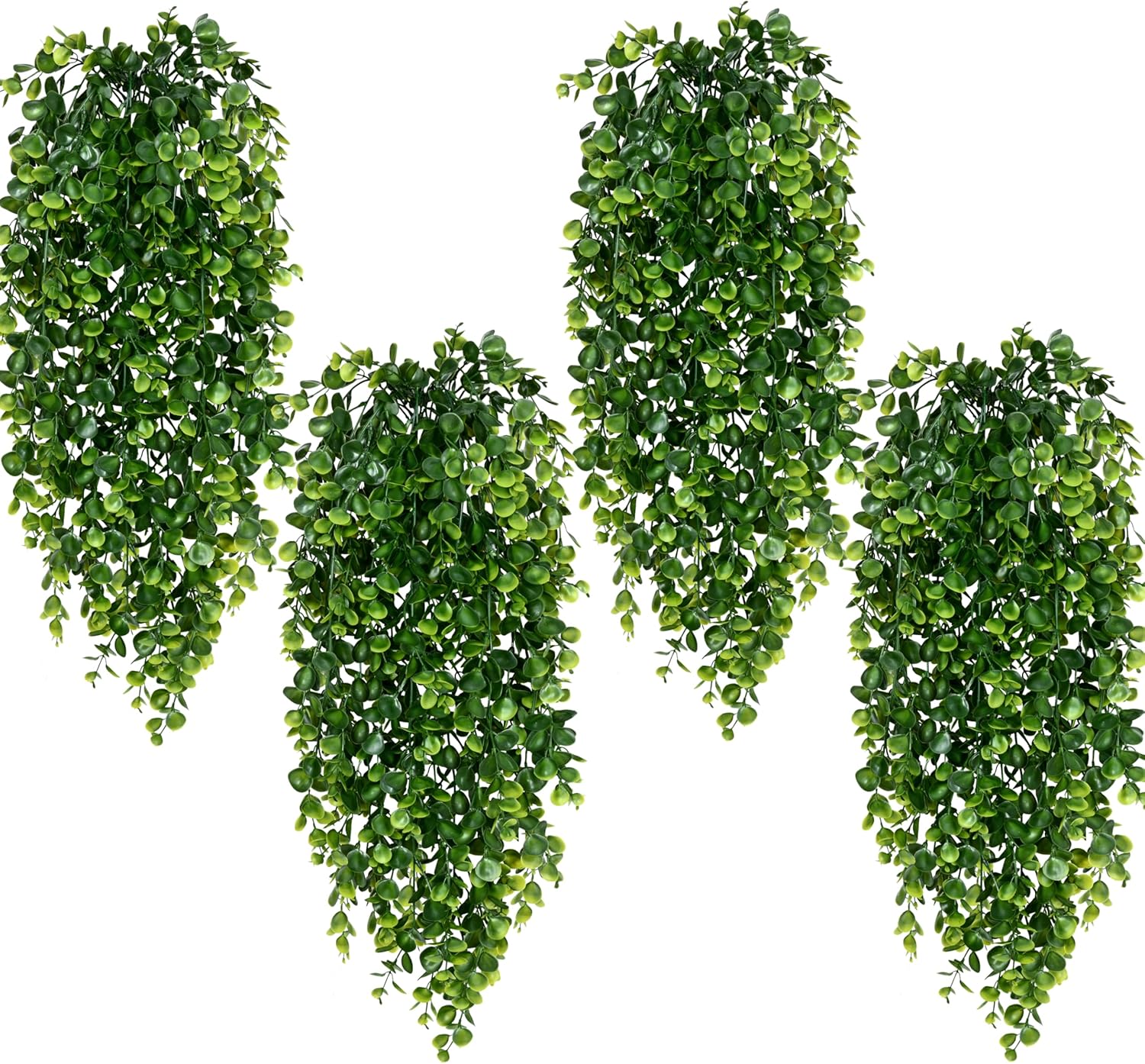 Waipfaru 4Pcs Fake Hanging Plants 2.7FT Fake Plants Fake Vines Greenery
