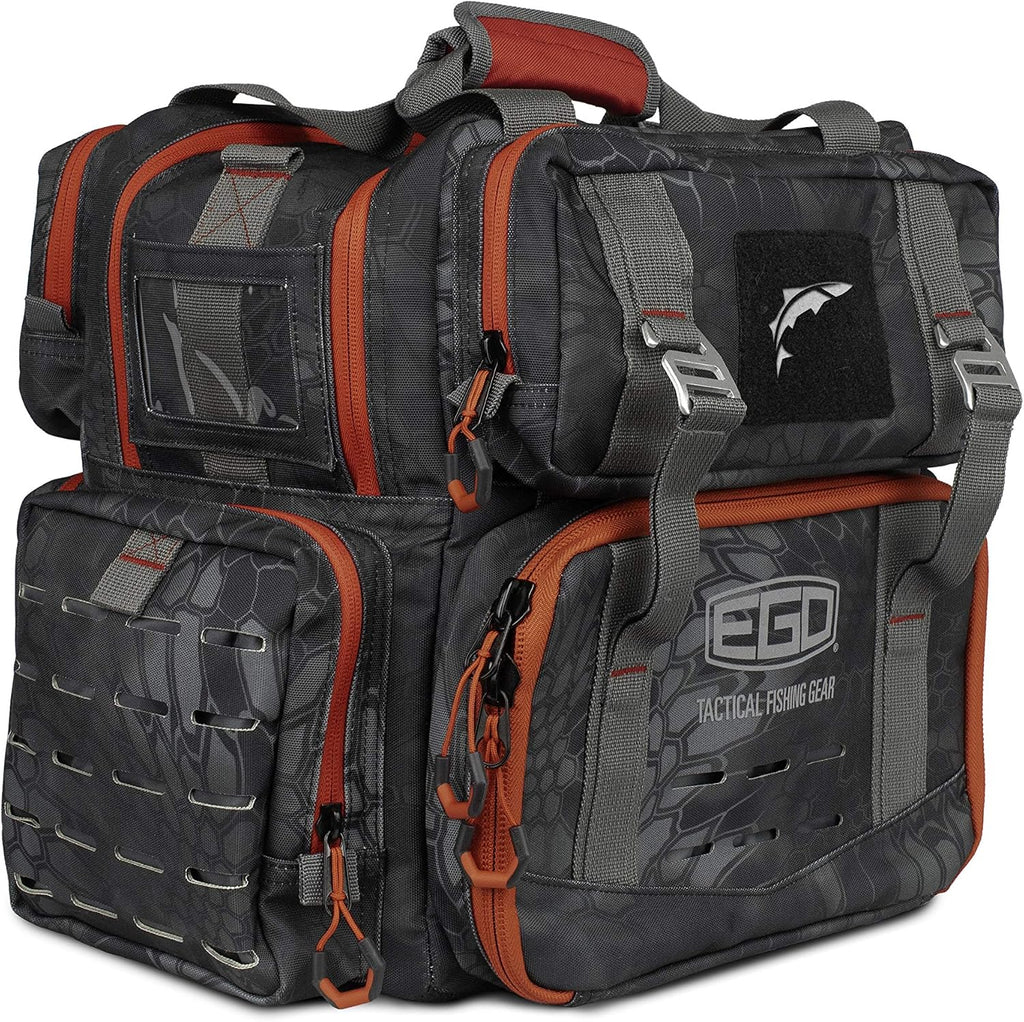 Ego Kryptek Tackle Box Shoulder Bag, 1000D Nylon, Tackle Trays, PVC-Backed
