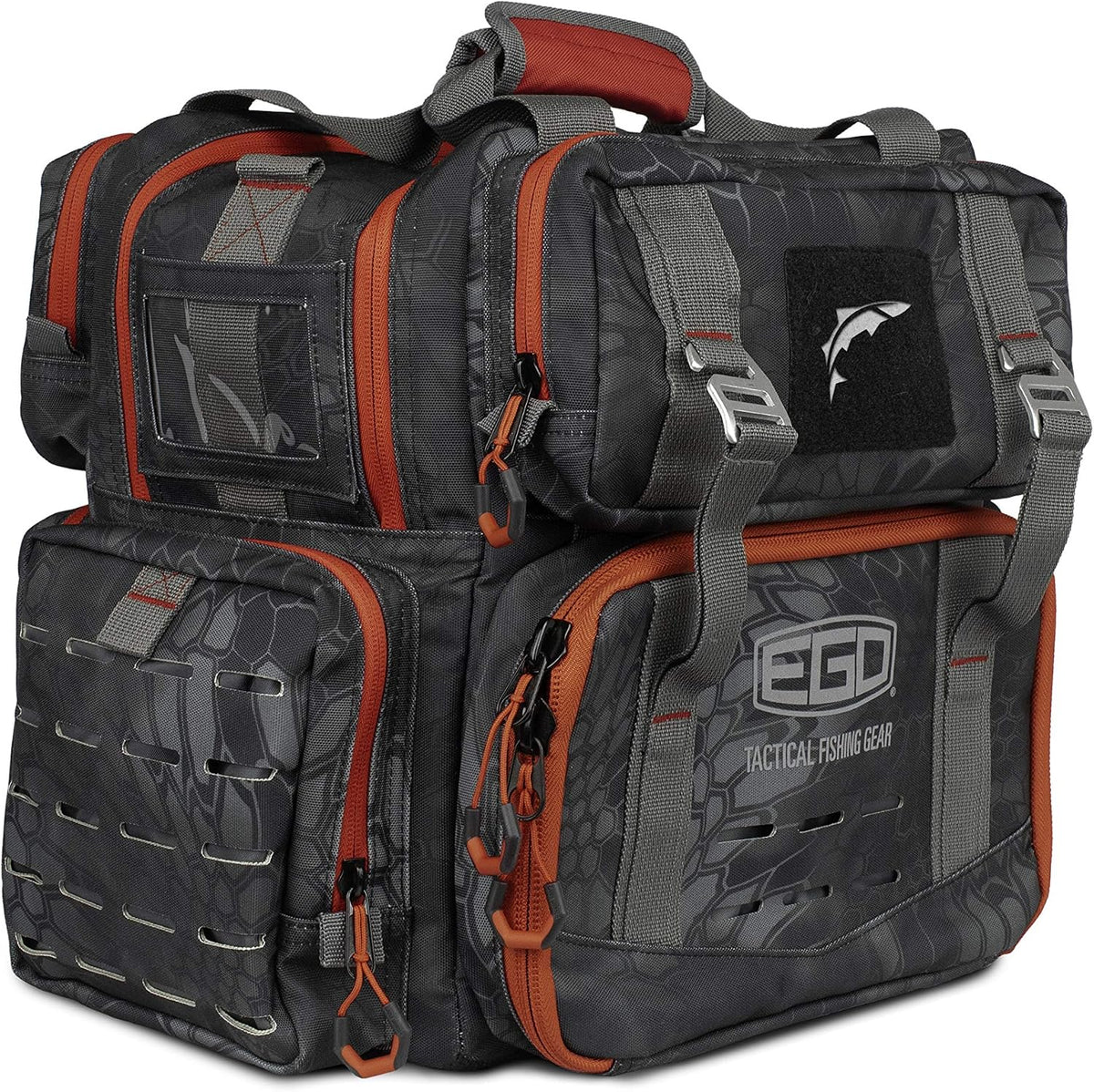 Ego Kryptek Tackle Box Shoulder Bag, 1000D Nylon, Tackle Trays, PVC-Backed
