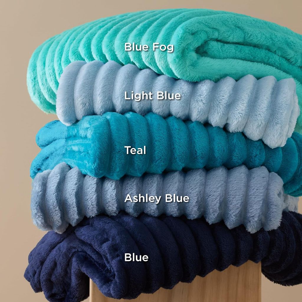 Bedsure Soft Blue Throw Blanket for Couch Decor Gifts 50"x60"