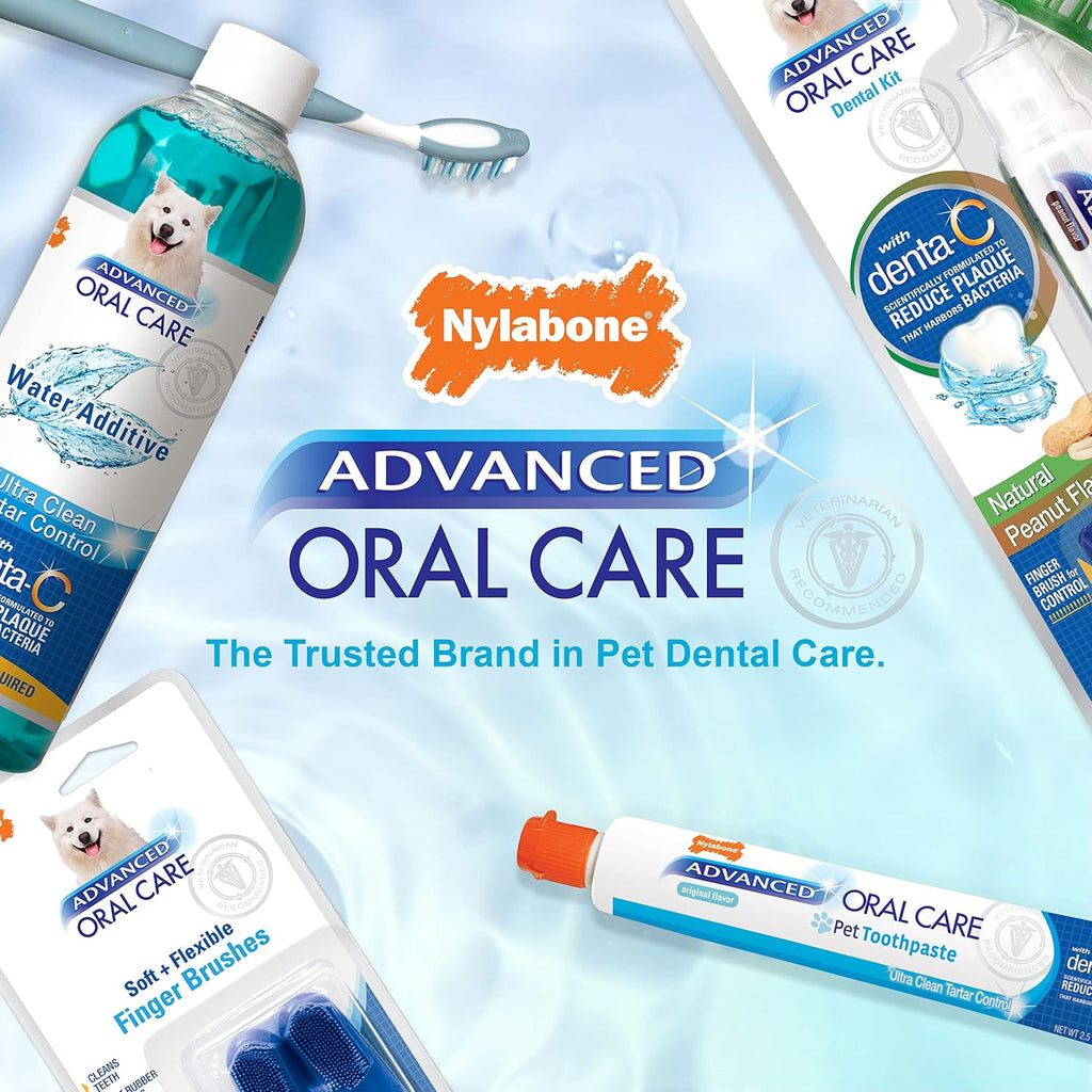 Nylabone Advanced Oral Care Dog Dental Kit Original Flavor 2.5 oz.
