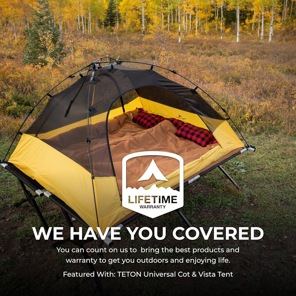 TETON Sports Deer Hunter Sleeping Bag, Warm and Comfortable Camping Sleeping Bag, Teton Tough Canvas Shell for Camping, Hunting, and Cold Weather