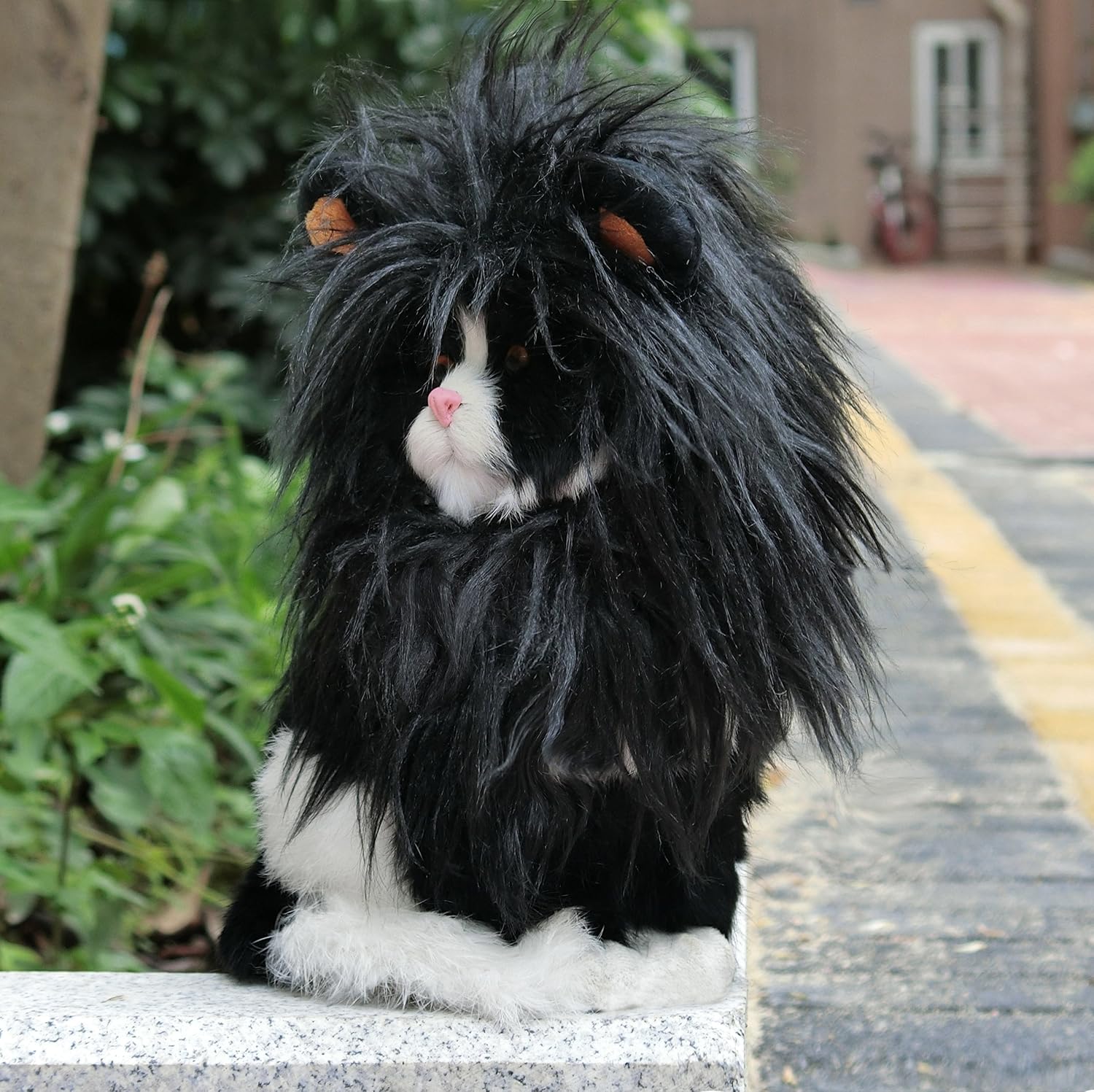Onmygogo Lion Mane Wig for Cats and Dogs, Funny Pet Cat Costumes for Halloween Christmas, Furry Pet Clothing Accessories
