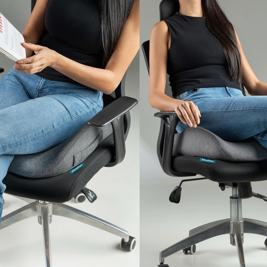 Ergo Office Chair Cushion for Back Pain, Sciatica, Tailbone Pain Relief