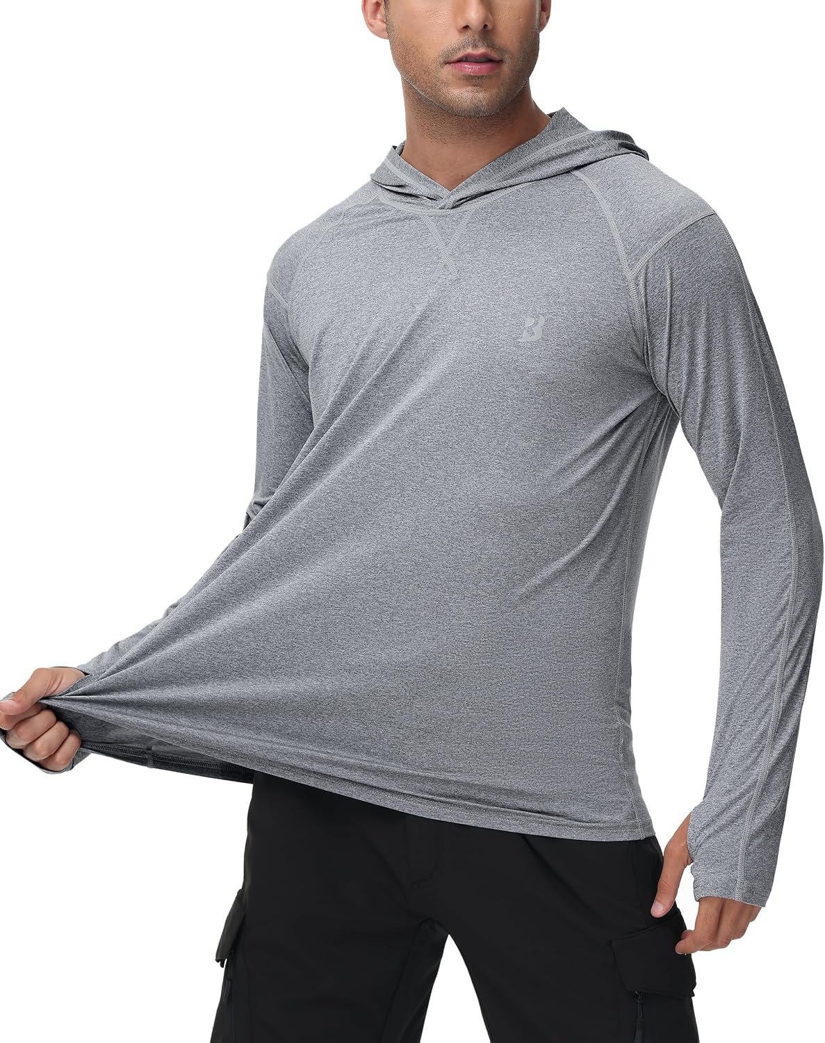 Roadbox Men's UPF 50+ Fishing Shirts, Long Sleeve UV Sun Protection Hoodie