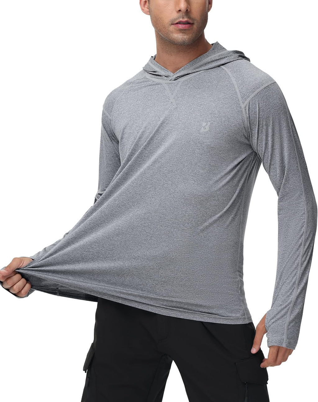 Roadbox Men's UPF 50+ Fishing Shirts, Long Sleeve UV Sun Protection Hoodie