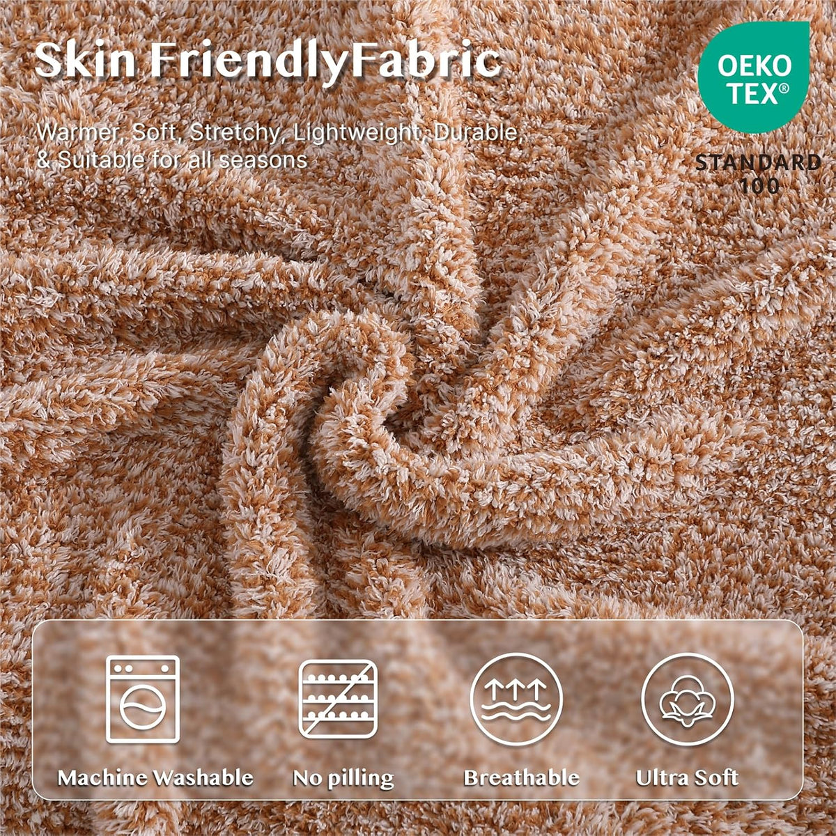WRENSONGE Soft Throw Blanket for Couch-Cozy Reversible Knitted Blankets