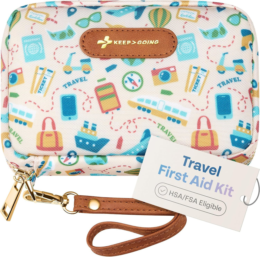KeepGoing Travel First Aid Kit - TSA-Approved Travel Size