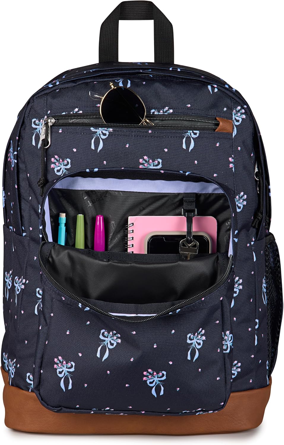 JanSport 34L Cool Backpack – 15-inch Laptop Sleeve, Pastel Petals Black