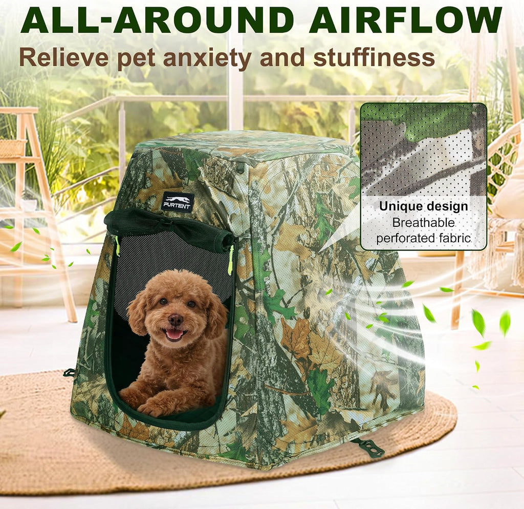 Pop Up Dog Tent Portable Cat Tent Outdoor Camping House with Washable Pad