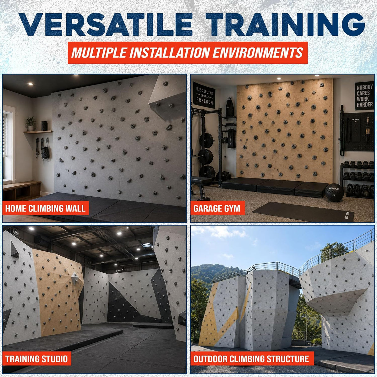 50 PCS Rock Climbing Holds for Rock Climbing Wall Made in USA