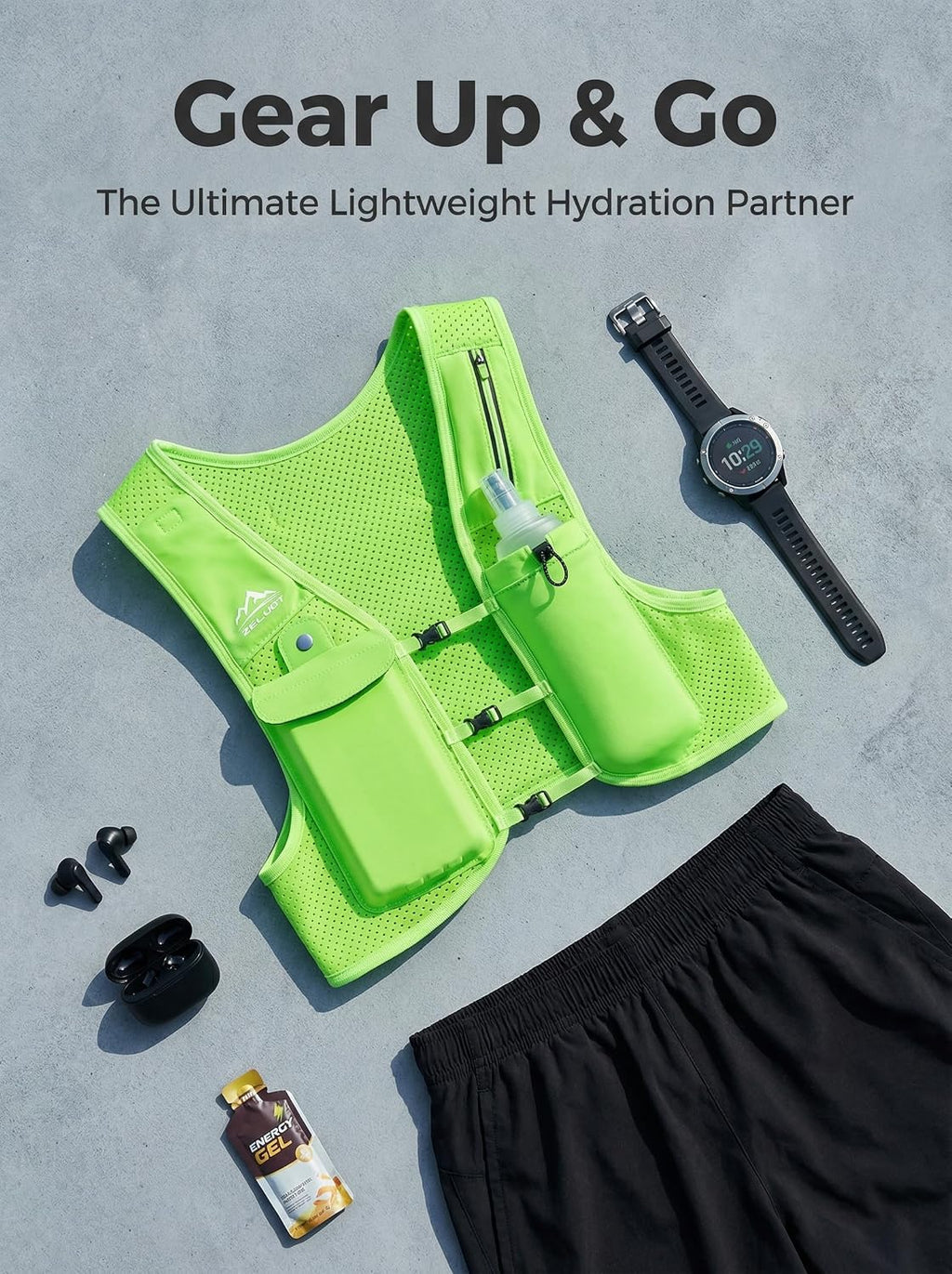Zelvot Running Vest for Women Men, Touchscreen Phone Pocket