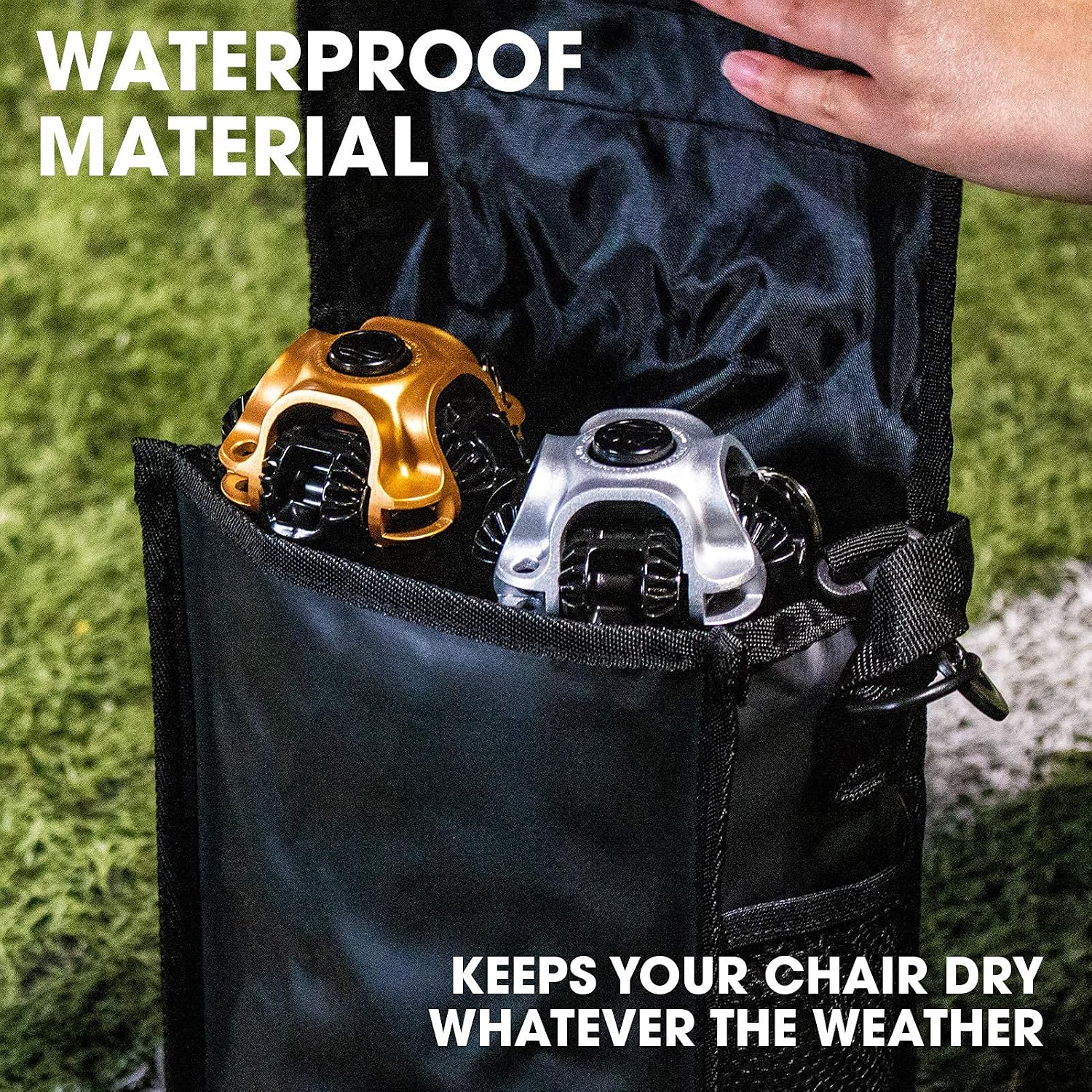 CLIQ Chair Carry Bag, Waterproof Nylon Holds 2, 4, and 6 Camping Chairs