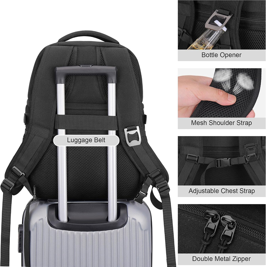 Insulated Double Deck Cooler Backpack, 36 Cans Large Leakproof Cooler Bag