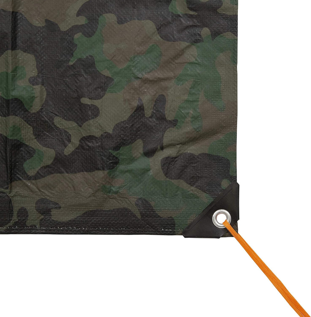 Stansport Medium-Duty Rip-Stop Tarp 10' x 12' - Green Camo (T-1012-C)
