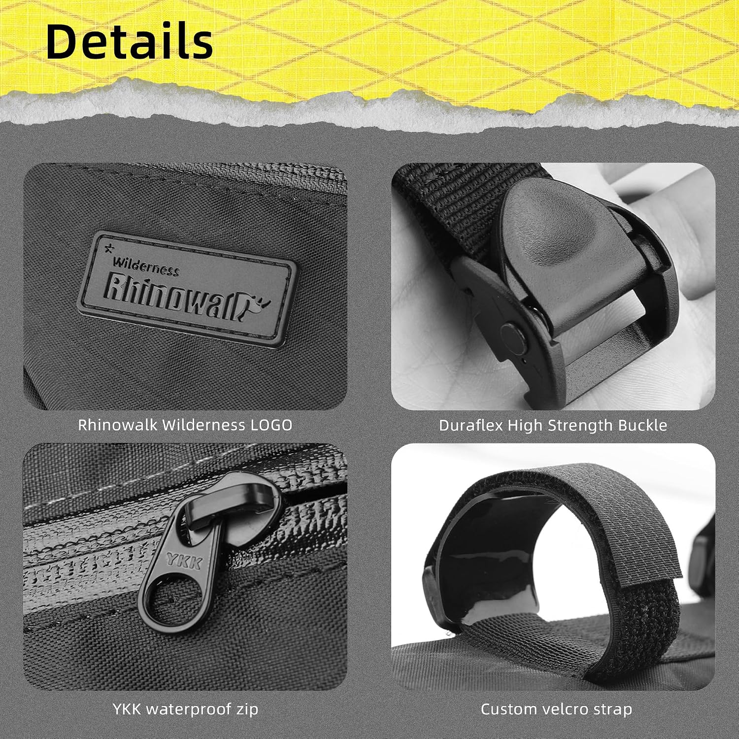 Rhinowalk Bicycle Front Frame Bag Bike Under Top Tube Triangle Bag 2.9L Cycling Accessories Nylon Pack Pouch for MTB Road Bike Cycling Commuting and Outdoor Adventures
