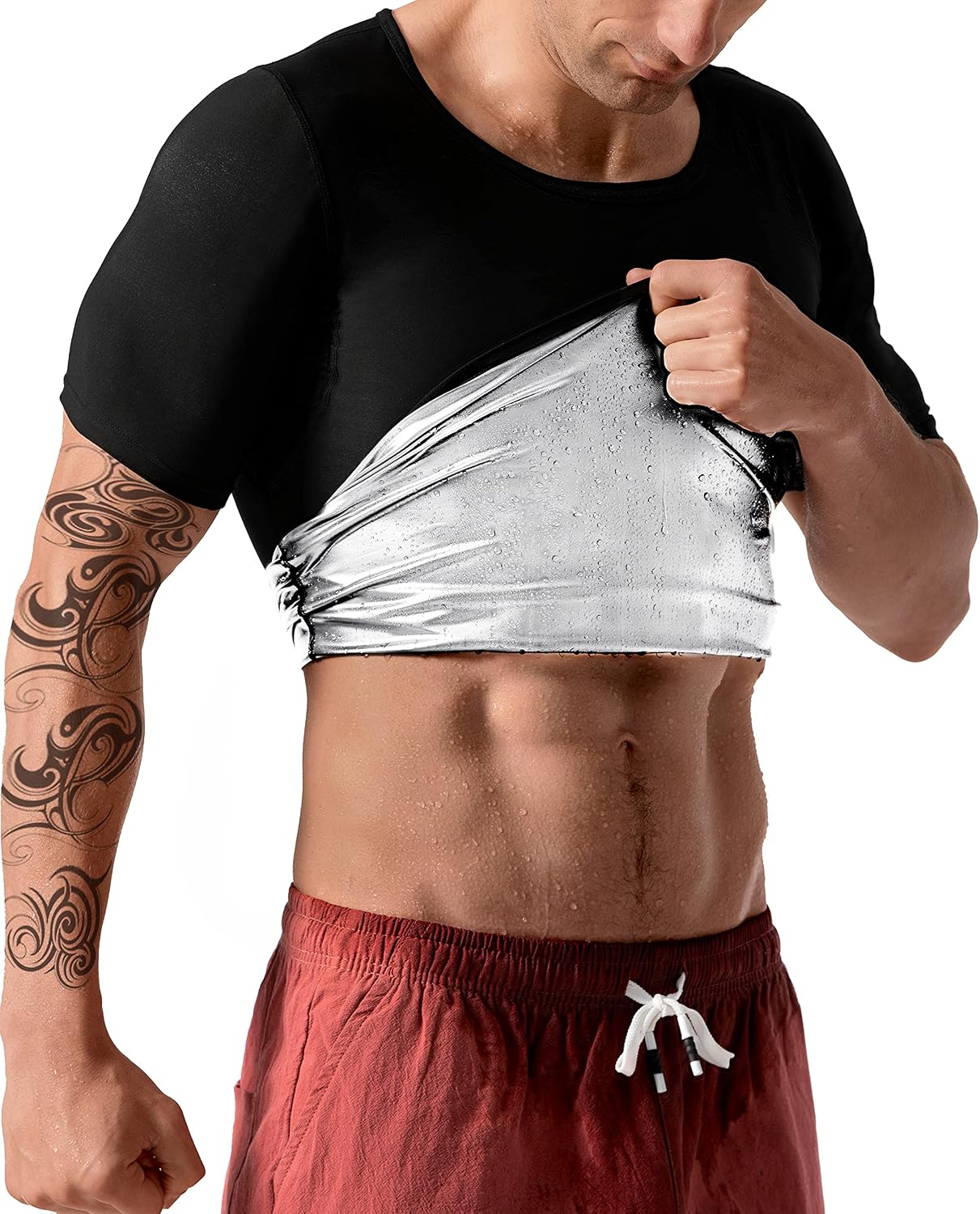 Sauna Shirt for Men Sweat Tank Top Heat Trapping Suit Workout