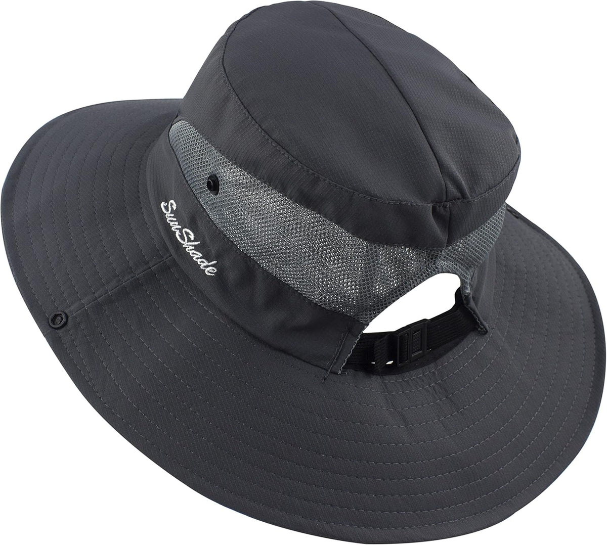 Muryobao Women's Ponytail Sun Hat UV Protection Foldable Mesh Wide Brim Beach Fishing Hat