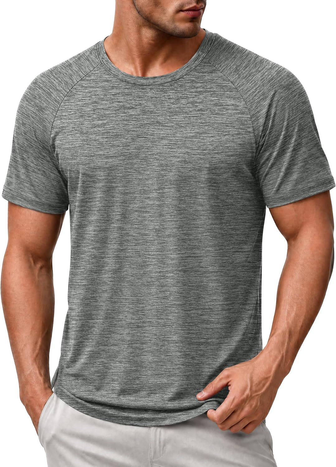 MAGCOMSEN Mens Athletic Shirts Quick Dry Short Sleeve Workout Wicking Shirt