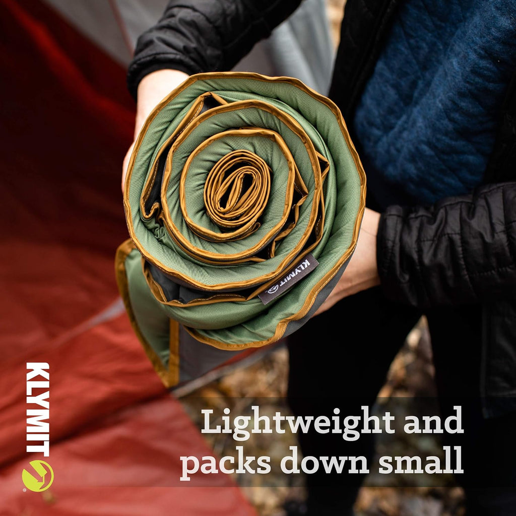 Klymit Klymaloft Lofted Inflatable Sleeping Pad for Camping with Memory Foam, Ultra-Thick Hiking and Backpacking Air Bed, 5 Inch Thick, Regular, Green