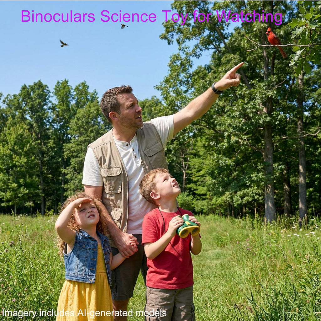 Binoculars Science Toys for Kids 3-8: Panda Look - Gift for Boys & Girls | Outdoor Adventure & STEM Educational Toy for Bird Watching, Camping, Hiking - Ages 3-8 Boys & Girls Birthday Gift