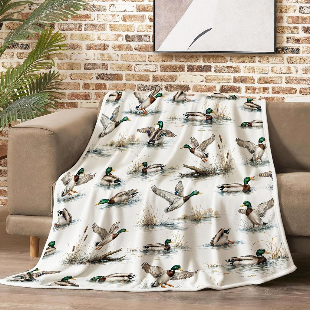 Thanksgiving Turkey Throw Blanket, Fall Farmhouse Fleece Blanket